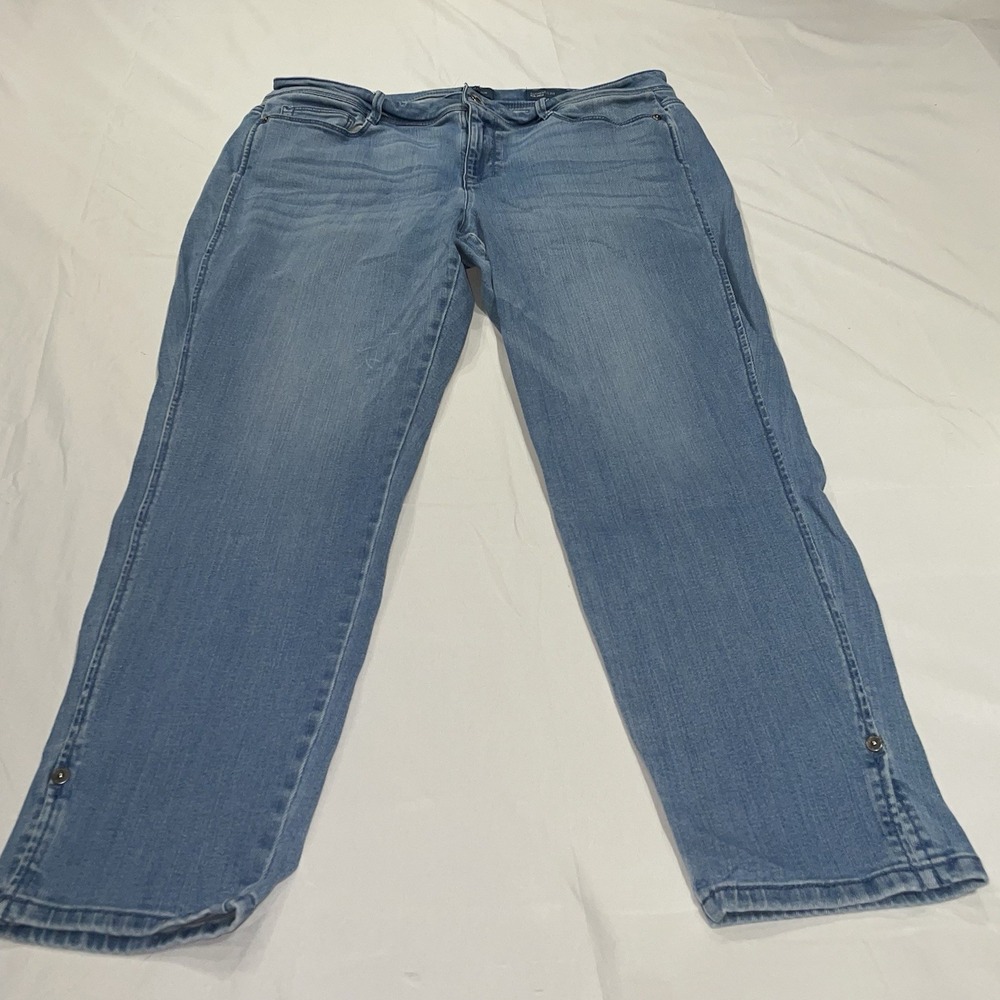 J.Jill Authentic Fit Slim Ankle Jeans Blue Denim Petite‎ 16P Medium Wash Stretch